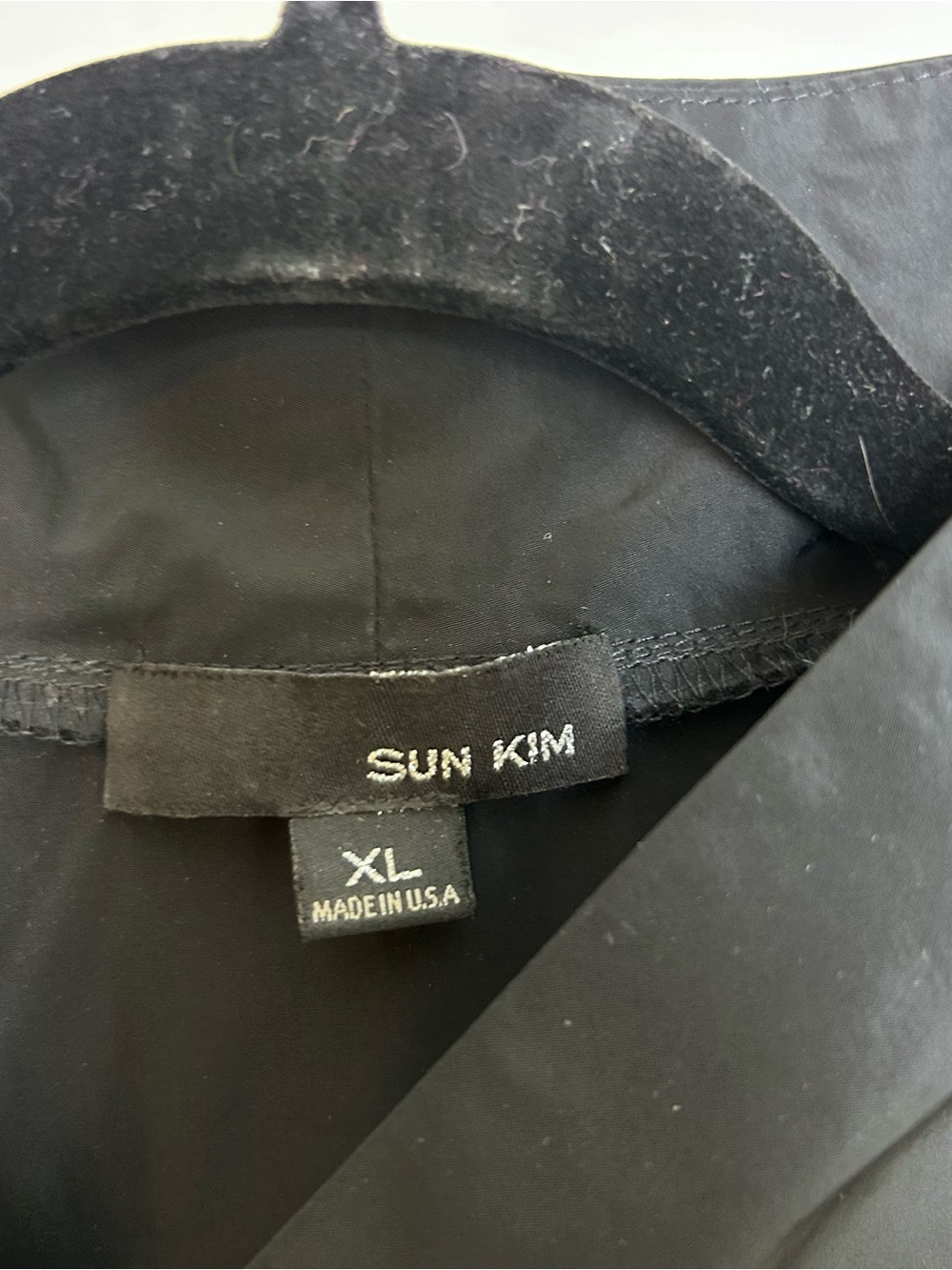 Sun Kim XL Parachute jacket/ coat Drawstring Black Oversize With Pockets VGC - Picture 6 of 11